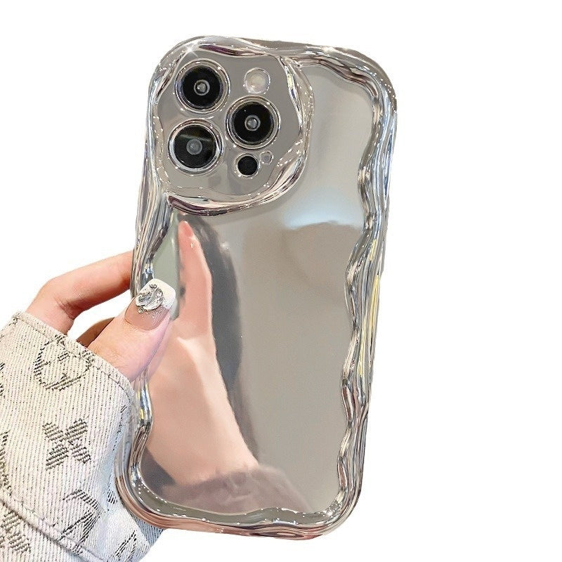 Phone Case Electroplating Sliver Stripe Simple All-inclusive Drop-resistant