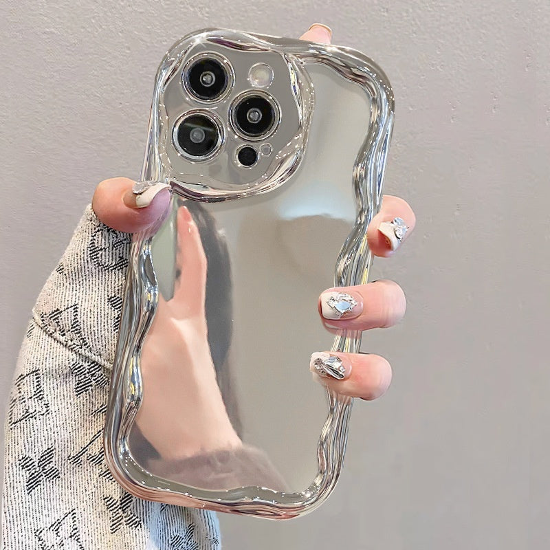 Phone Case Electroplating Sliver Stripe Simple All-inclusive Drop-resistant