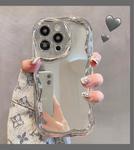 Phone Case Electroplating Sliver Stripe Simple All-inclusive Drop-resistant