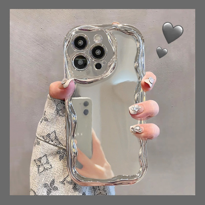 Phone Case Electroplating Sliver Stripe Simple All-inclusive Drop-resistant