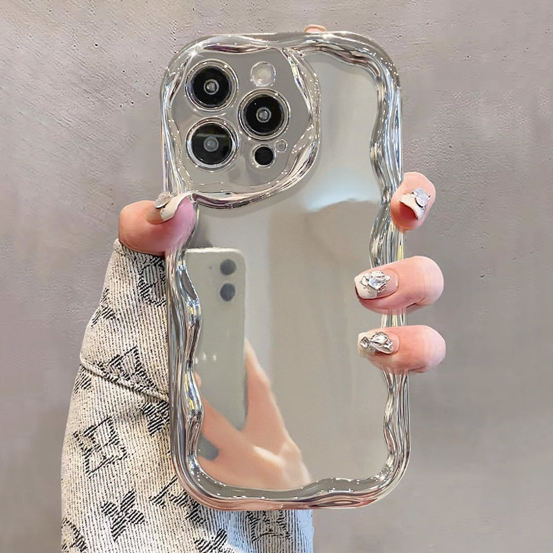 Phone Case Electroplating Sliver Stripe Simple All-inclusive Drop-resistant
