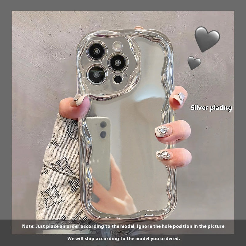 Phone Case Electroplating Sliver Stripe Simple All-inclusive Drop-resistant